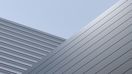 Minimalist wall, architectural structure. Modern structure, minimalist architecture building, wallpaper. 3D render.