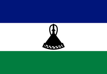 Lesotho flag illustrator national