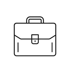 Professional briefcase icon in black solid silhouette style representing business 
