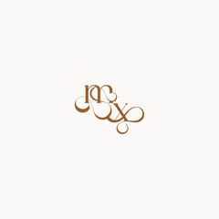 XM letter luxury minimalist logo design wedding initial concept caligraphic style monogram