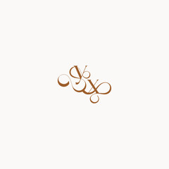 XY letter luxury minimalist logo design wedding initial concept caligraphic style monogram