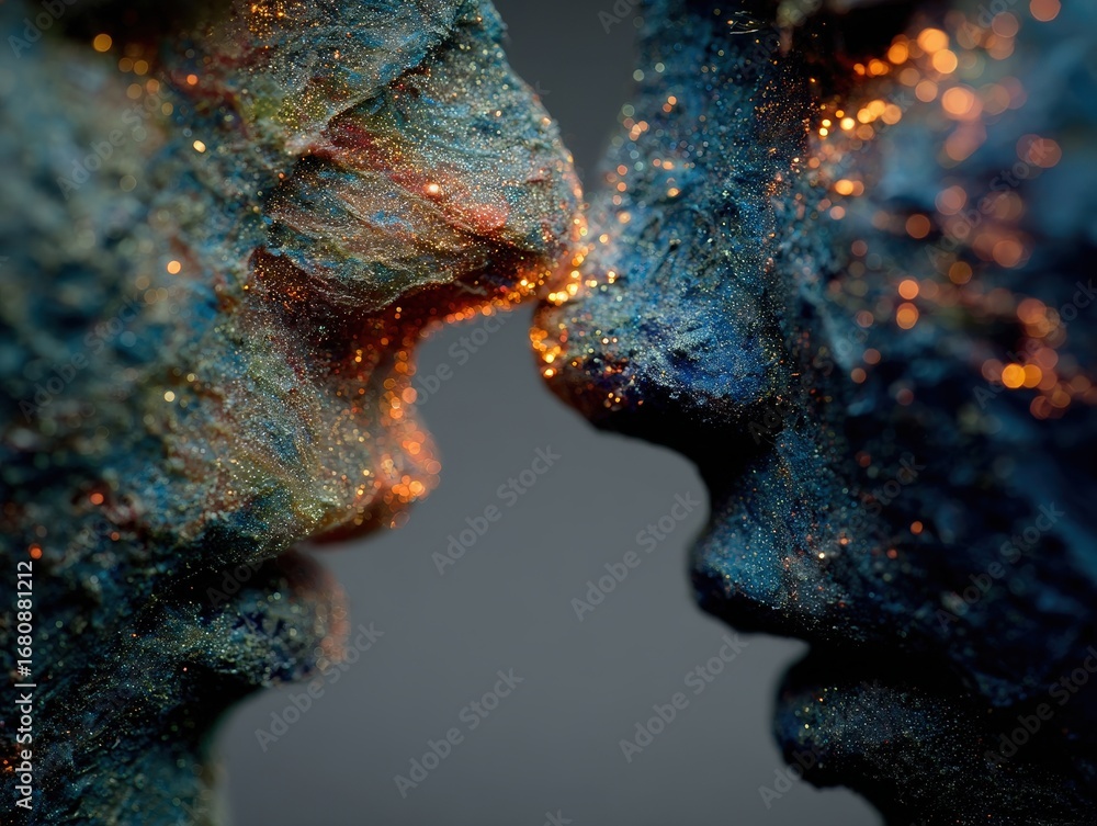 Canvas Prints shimmering abstract forms connecting