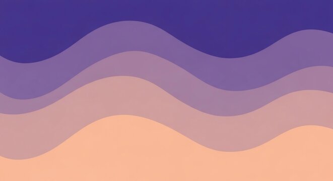 Abstract wavy background with smooth purple and orange gradient layers creating a fluid design.