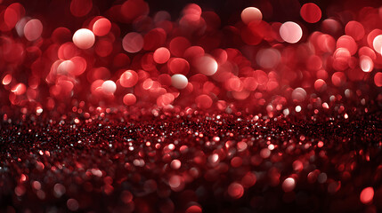 Abstract red bokeh Christmas background