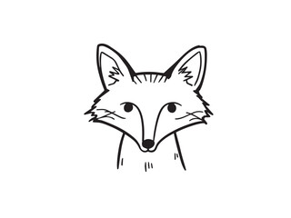 Fox line art illustration