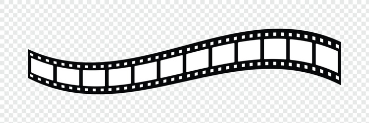 Film Strip Line Icon – Cinema, Movie Reel, Photography, and Media Frame Vector Illustration. Film strip line icon simple design.