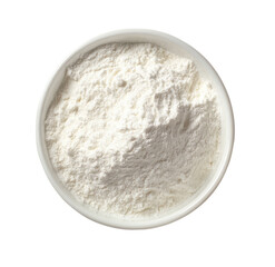 White powder in a white bowl