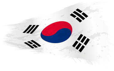 Brushstroke flag of South Korea