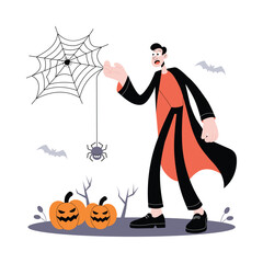 Web Touch Flat Vector illustration 