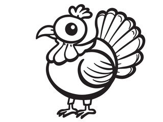 Goose line art illustration