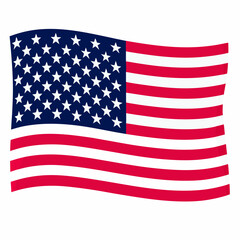 Fototapeta premium Photorealistic USA Flag with Dramatic Lighting