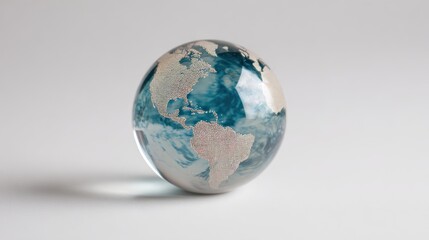 Fototapeta premium Transparent globe world map