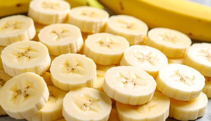 Stacked banana slices