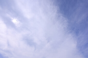青空と太陽光が美しい空