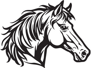 Horse line art illustration