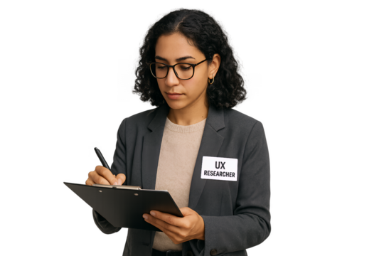 UI/UX design and researcher at work