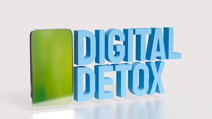 The Digital Detox for technology concept 3d Rendering.