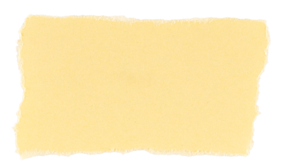 Yellow paper rectangle with torn edges isolated ripped sheet