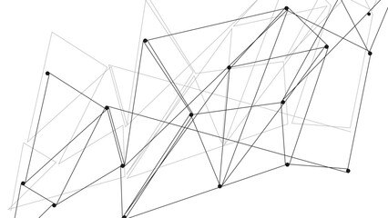 Futuristic Plexus Network Background &ndash; Abstract White Line Tech Lines & Triangles for Digital Communication, Data, Cyberspace, and Modern High‑Tech Design