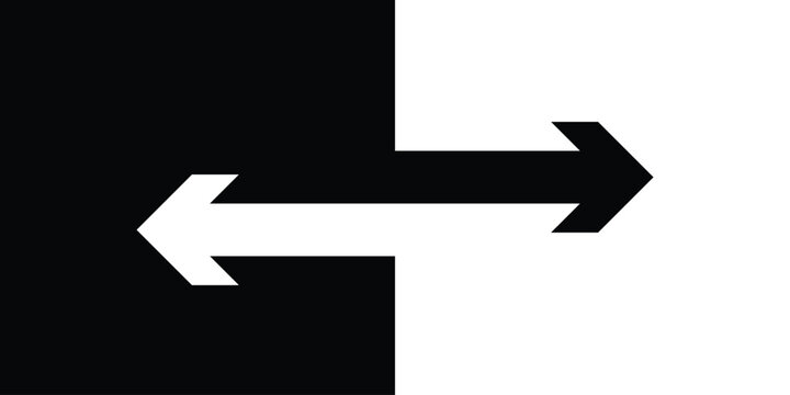 Dual Arrow Decision Concept &ndash; Green and White Arrows Representing Choice and Direction in Flat Vector Style.