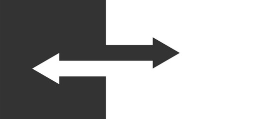 Dual Arrows Decision Concept – Arrows Representing Choice and Direction in Flat Vector Style.