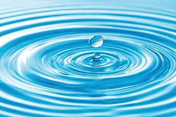 Water droplet impacting a rippled surface