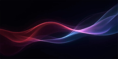 Obraz premium Dynamic light patterns and flowing fractal waves create an abstract blue smoke wallpaper with a glowing curve and motion effect