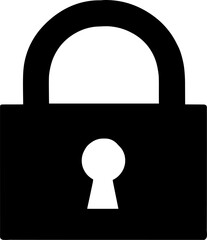 Lock icon padlock symbol security privacy protection vector illustration isolated design for apps websites and user interface. 