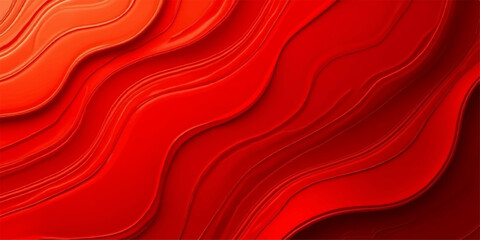 Luxury flowing red satin textile with a soft, silky texture and elegant wave pattern for a vibrant and decorative background