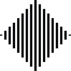Abstract sound wave diamond logo