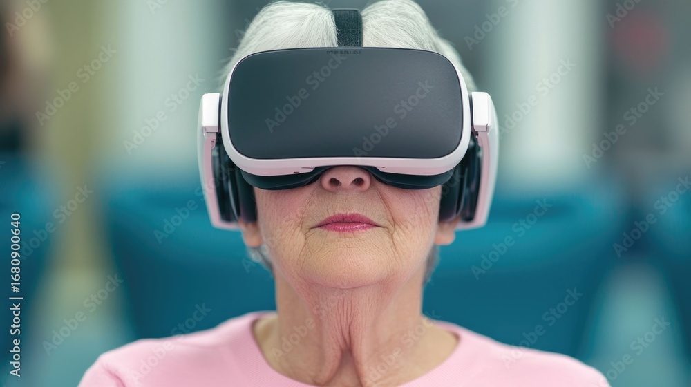Aufkleber virtual reality workshop empowering seniors to learn new digital skills for the future elderly adult