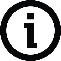 Information icon black circle white i symbol