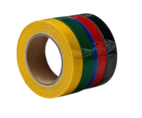 A roll of colorful tapes isolated on transparent background