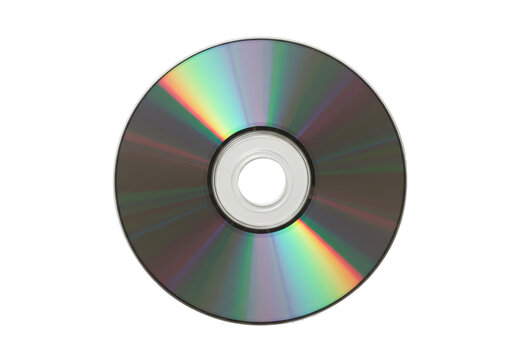Isolated compact disc with rainbow iridescence for electronic content recording media