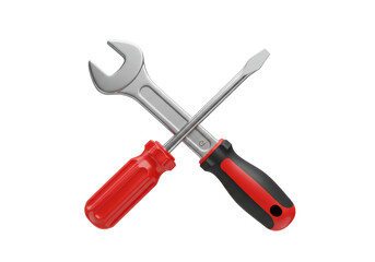 Isolated crossed wrench and screwdriver for mechanical repairs and maintenance equipment
