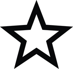 Obraz premium Bold black star outline icon