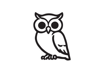 Owl Line Art Illustration