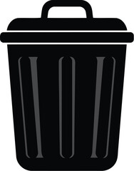 Black trash can icon cleanliness waste management