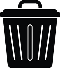 Black trash can icon