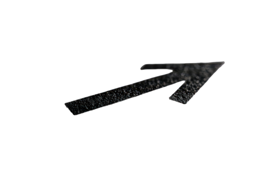 Sparkling Black Upward Arrow on Transparent Background - Powered by Adobe