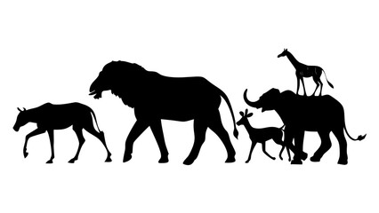 Majestic Stag Silhouette deer black