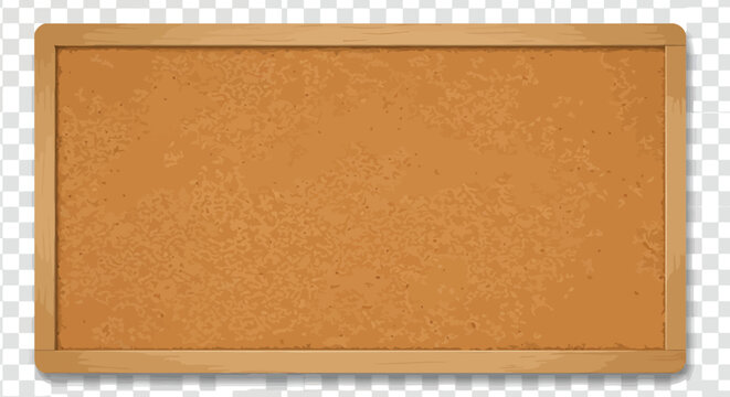 Blank cork bulletin board wood frame office school