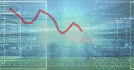 Animation of data processing over football players - Powered by Adobe