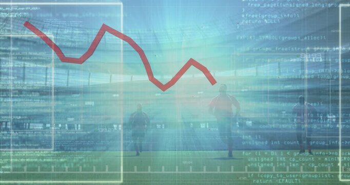 Animation of data processing over football players