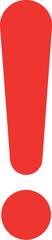 Bright red exclamation mark symbol