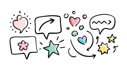 Playful pastel hearts and stars pink blue