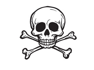 Pirate’s Booty Line Art Illustration