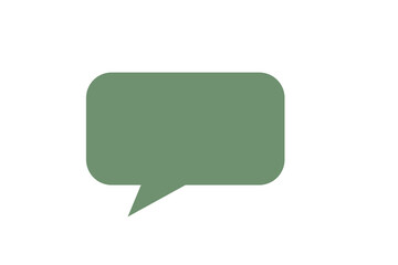 Naklejka premium Green speech bubble icon for chat, comment, feedback, message, communication, and social media design element