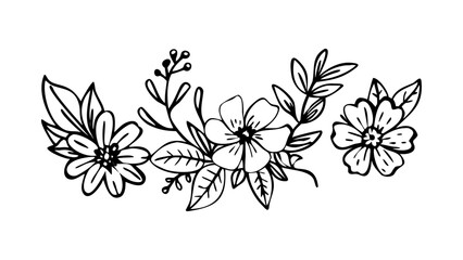 Whimsical Floral and Leafy Sprigs leaves botanical