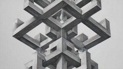 Abstract wooden structure